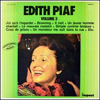 Edith Piaf Vol. 3 - French vinyl issue, 1976
